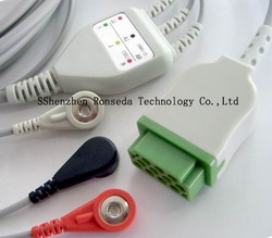 Ecg Cable With 3 Leads For Ge. Hp Ecg , Medical Mindray, Csi, Bci