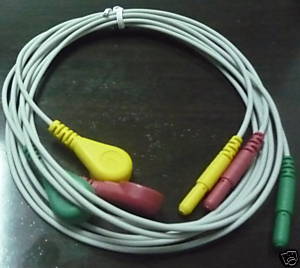 Ecg Cable Ecg Leadwires Holter Cable 3 Leadwires