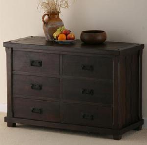 indian wooden chest six drawers exporter wholesaler