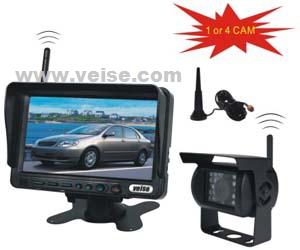 4ch Wireless Backup Camera System, 7 Inch Tft Lcd Monitor, Free Voltage Dc11-32 Volts, Transparent K