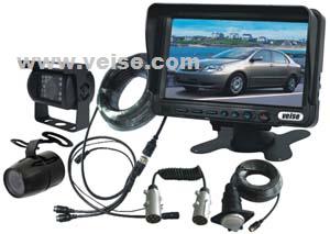 Trail Rear View Camera System, 7inch Tft Lcd Monitor With Removable Sun Visor, Free Power Input