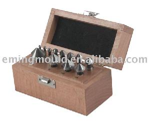 12 Pcs Countersinks Set In Wood Box, Cutting Tools, Drill Bits,