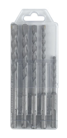 Sds-plus Hammer Drill Bits In Plastic Box, 5 Pcs For A Set