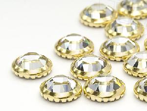 Hotfix Rim Rhinestone, Hotfix Rhinestone With The Metal Ring.hot-fix Ring Rhinestones