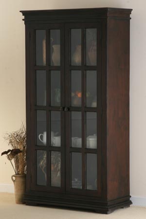 indian wooden glass door cabinet exporter wholesaler india