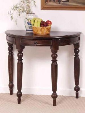 indian wooden round console table exporter wholesaler india