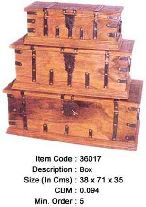 Wooden Box Set Of Three Manufacturer, Exporter And Wholesaler India