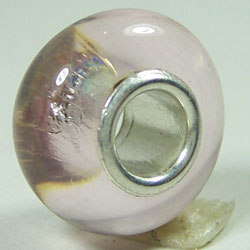 Silver-plate Single Core Glass Beads For Pandora Jewellery