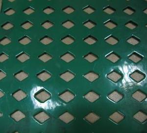 Green Plastic Coated Expanded Metal Plate