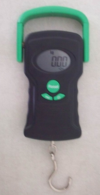 green handle digital baggage luggage scale hook