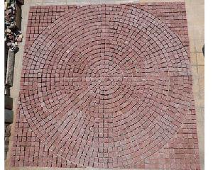 Red Cobblestone On Net