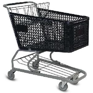 Plastic And Metal Shopping Trolley Made By Qingdao Yongchang