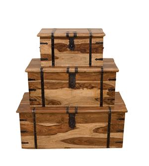 Hardwood Box Set Of Three Manufacturer, Exporter And Wholesaler India