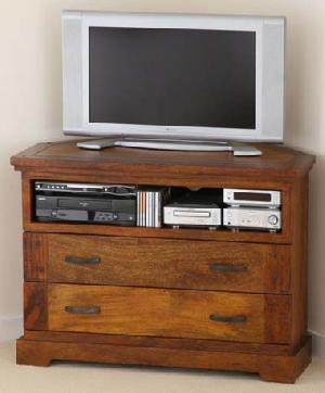 mango wood corner tv cabinet exporter wholesaler india