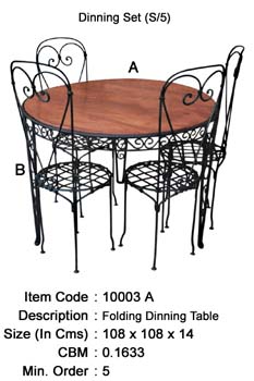 wrought iron dining exporter wholesaler india