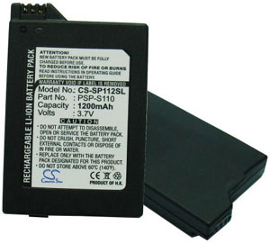 sony psp 2001 slim video game player battery 1200mah li ion