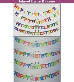 Jointed Letter Banners For Various Occasions