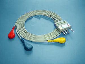 nihon kohden 3 leadwire ecg cable br002p