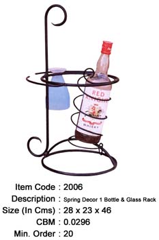 Wrought Iron Bottle Holder Manufacturer, Exporter And Wholesaler India