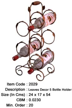 wrought iron wine bottle rack exporter wholesaler india