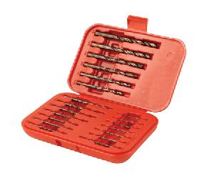 20 Pcs Hss-co Twist Drills In Plastic Box, Din338, Inch Size