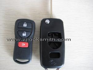 nissan flip key shell 3 4 button