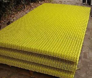 Yellow Pvc Coated Welded Mesh For Fencing And Construction