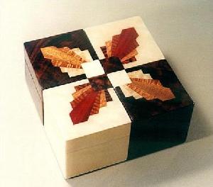 wooden box marquetry art