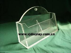 acrylic literature holder pockets