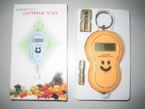 Ocs-1 Orange Portable Electronic Fishing / Baggage / Weighing Scale 5-40kg Power 3 Aaa