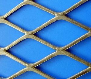 Expanded Metal Mesh, Low Carbon Steel, Diamond Shape, Construction Use