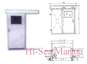 hs03 a05 wheelhouse gastight sliding door marine