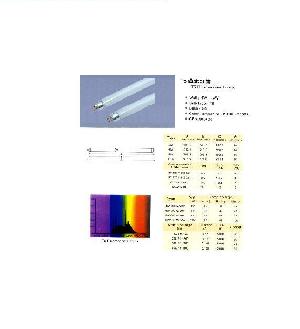 Fluorescent Lamp Tube With Black And White Glass