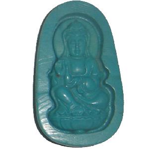 Carved Tibet Turquoise Buddha Amulet Pendant