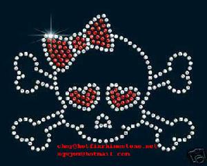 Hotfix Skull Motifs, Rhinestone Hotfix Skull Logos, Hot-fix Skulls Patterns