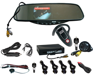 Newest Bluetooth Rearview Mirror With Caller Name Display And Parking Sensor