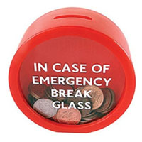 Suck Uk Emergency Money Box Piggy Bank Coin Saver