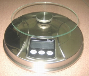 Stainless Electronic Kitchen Scales Without Bowl.glass Platform.5kg 1g