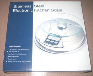 Stainless Steel Electronic Kitchen Scales Stainless Steel 18 / 8 Body And Bowl 5000g / 1g, Gift Box