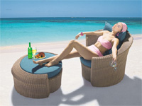 Outdoor Synthetic Rattan Furniture Synthetic Wicker Chair And Table