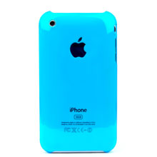 apple iphone 3gs 3g clear crystal case blue