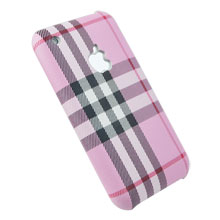 Grid Checked Pattern With Hole Plastic Hard Case For Apple Iphone 3gs Iphone 3g Pink