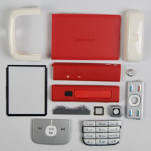 Complete Set Housing Faceplate Cover For Nokia 5700 Red