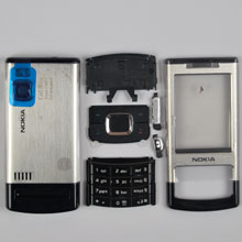 Complete Set Housing Faceplate Cover For Nokia 6500s Silver