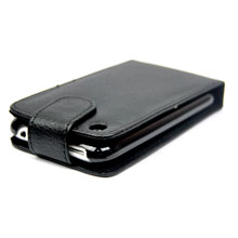 Vertical Leather Protective Cover Case Holder For Apple Iphone 3gs Iphone 3g Black