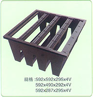 Rigid Plastic Header Frame For V Cell Filters