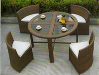 Outdoor Rattan Furniture Synthetic Wicker Dining Sets