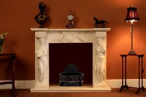 Chinese Natural Marble Fireplace