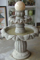 stone fountain ball tiers