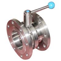 sanitary stainless steel flanged butterfly valve 20031